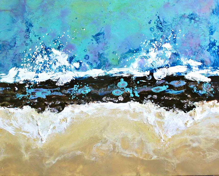 Ocean Tide
Encaustic on panel
18″ x 22″
$900