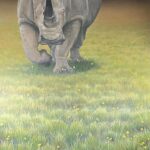 "Approaching Rhino" acrylic, $3,000