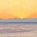 "Atlantic Dawn" oil on linen, 20x40. $1,400