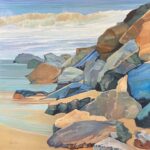 "Beach Gems of Herring Point" oil on linen, 36x36. $1,950