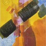 "Hot Violin (Scroll and Peg)" Monotype, 20" x 16" $450 by Kathleen Chapman