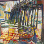 Nags Head Pier Oil on canvas 2010 canvas size 20″ x 24″ frame dimensions 21″ x 24″ $10,000.00