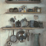 "Kitchen Shelves"
oil on panel
42" x 32"
$3,800