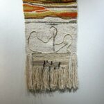 "Phases of Entrapment" jute, wool, cotton, novelty yarn. 24 x 48. $875