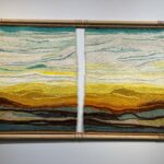 "Reflections of a Moment" jute, wool, cotton, novelty yarn. 30 x 48. $980