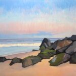 "Twilight Falls on Henlopen" oil on linen, 48x72. $4,800