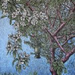 "Nadia's Tree" Hand painted woodcut, 42.5" x 31" $3,200 by Ani Vassileva
