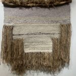 "Visions of the Pyramid" jute, wool, cotton, novelty yarn. 34 x 38. $650