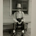 "Robert Sitting on His Front Porch on His Farm in VA" digital print on paper, $100