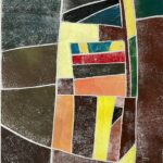 "Peace Monolith" white line woodcut by Mark Harris, $400
