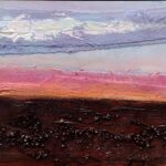 "Setting Sun" mixed media by David Burslem, $3,200