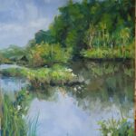 "Marsh on the way to Rehoboth" oil by Mary Faulkner, $310