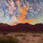 "Sunrise in the Mojave" pastel by Anne Barney, $400