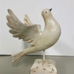 "Dove" carved wood, 1992, by Joseph Santangelo. Rehoboth Art League purchase
